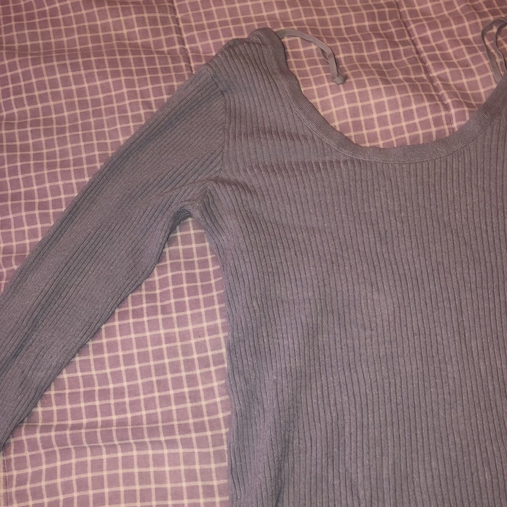 Ribbed Light Blue Top - Picture 3 of 5